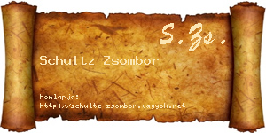 Schultz Zsombor névjegykártya